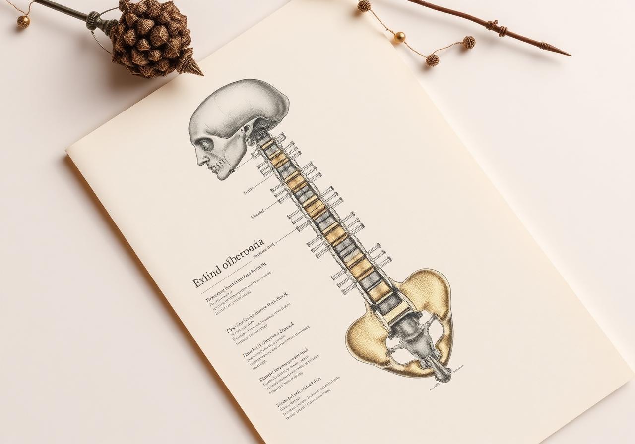 Anatomische Illustration der Wirbelsäule